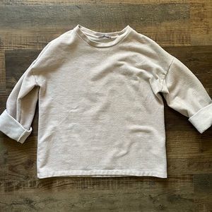 Zara Mauve Woven Sweatshirt